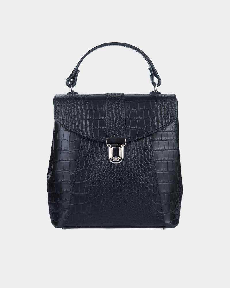 Galentino Bags cross body saddle bag in black - Image 4